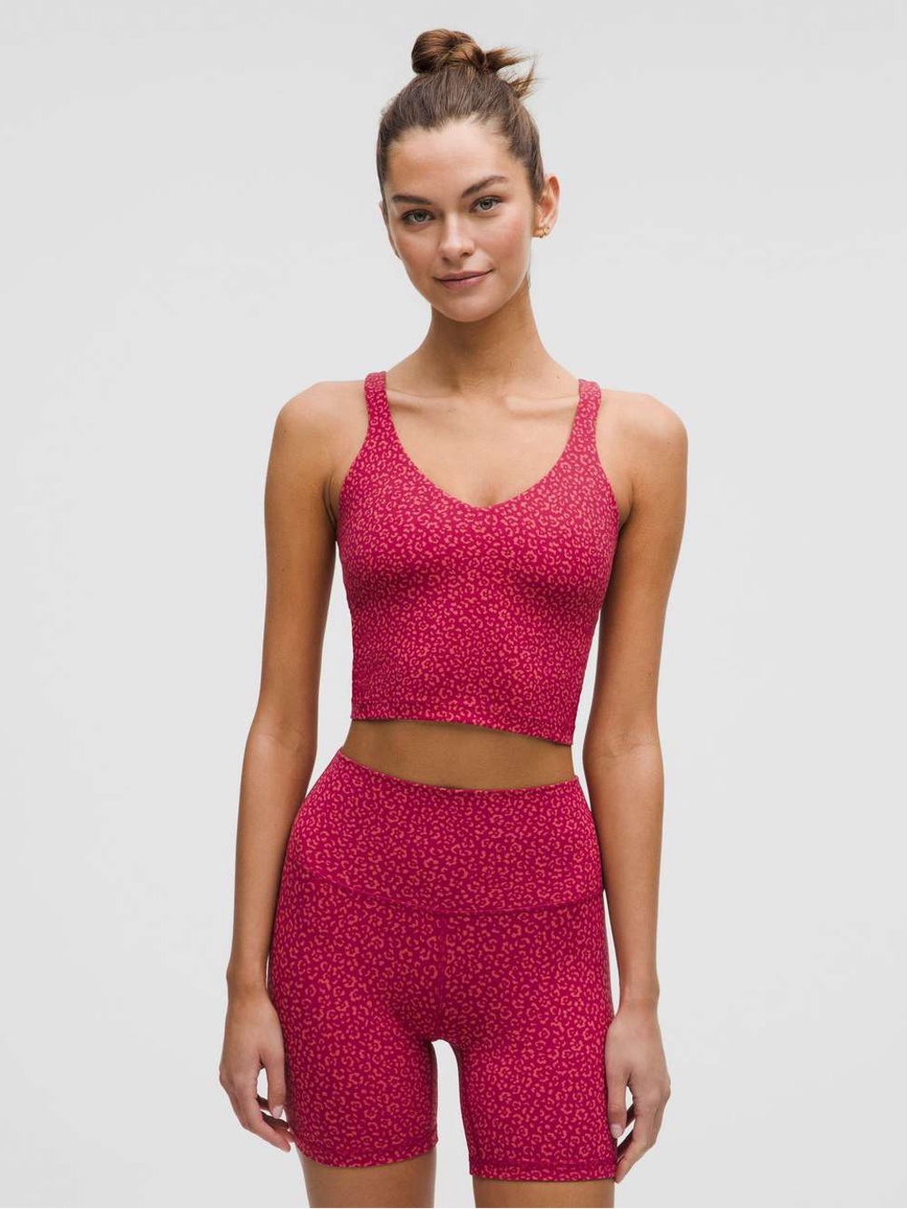 Lululemon Align Tank Top Leopard Daisy Desert Red Magenta Smoke